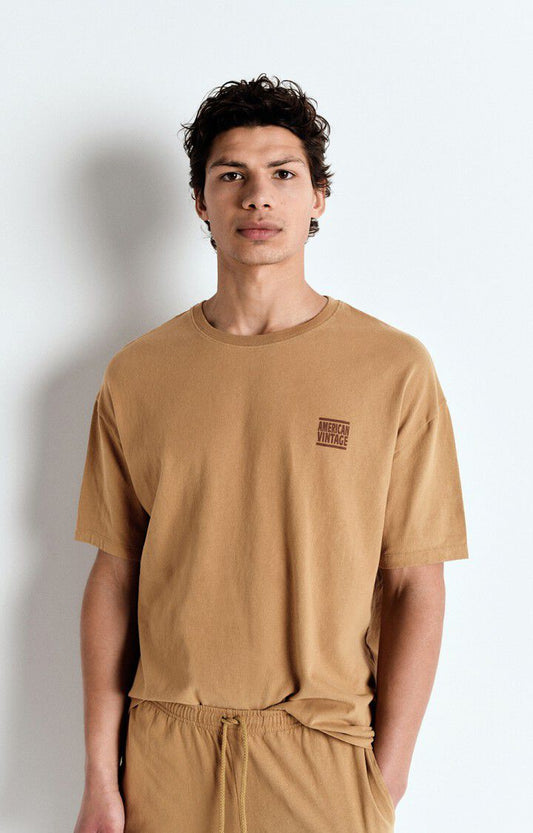 American vintage ykobow t-shirt myko02a camel