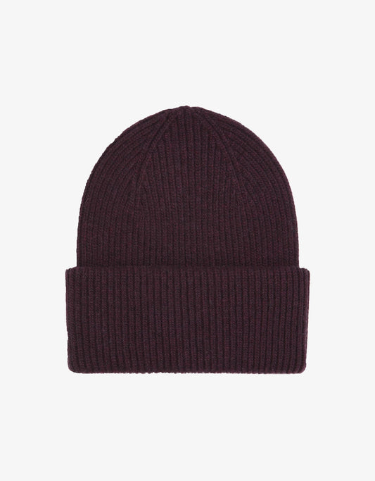 Colorful standard merino wool hat oxblood red