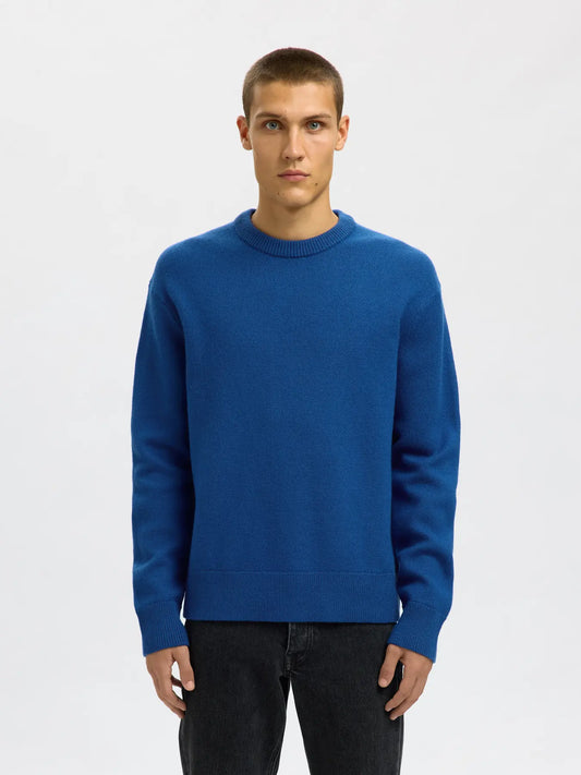 Selectedhomme slharne knit relaxed wool set sail