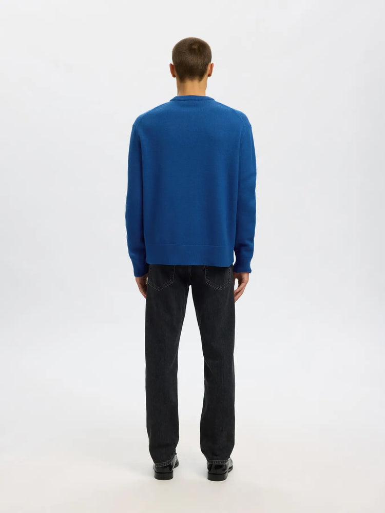 Selectedhomme slharne knit relaxed wool set sail