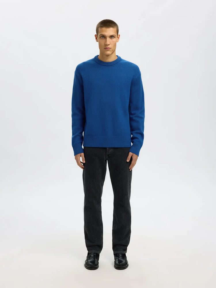 Selectedhomme slharne knit relaxed wool set sail