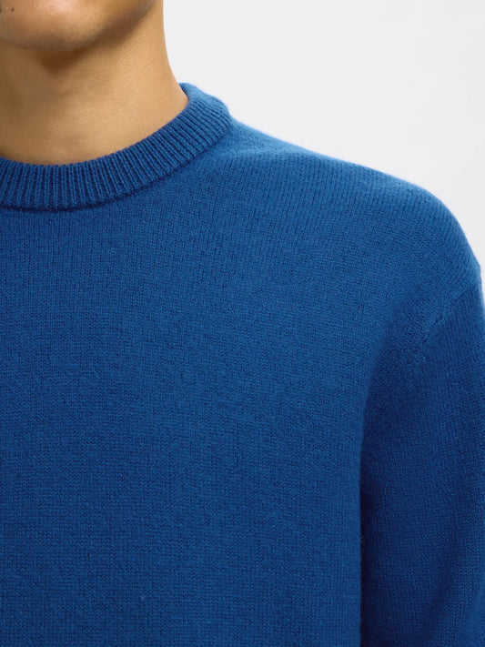 Selectedhomme slharne knit relaxed wool set sail