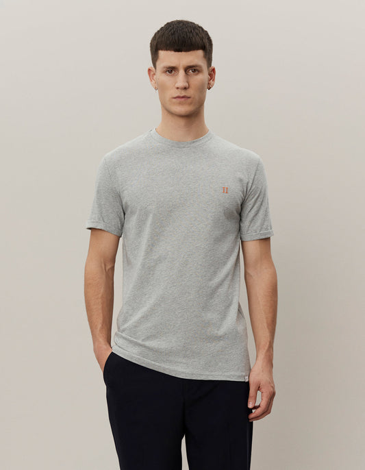 Les deux norregaard t-shirt grey melange