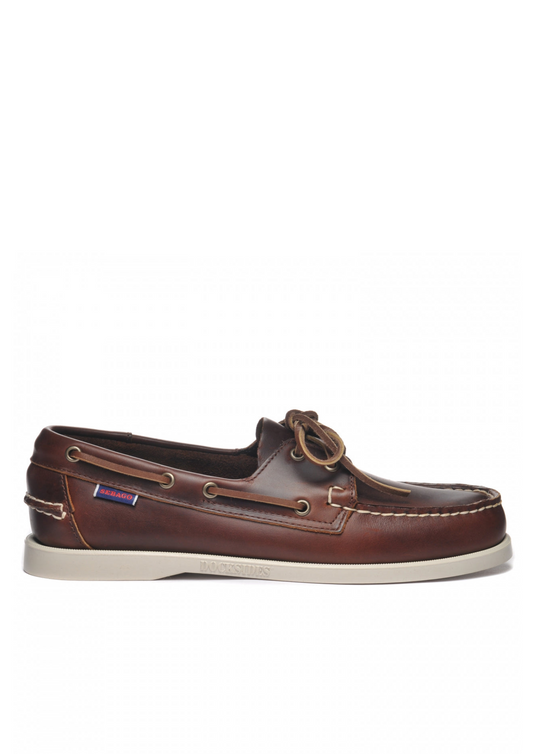 Sebago docksides portland waxed brown