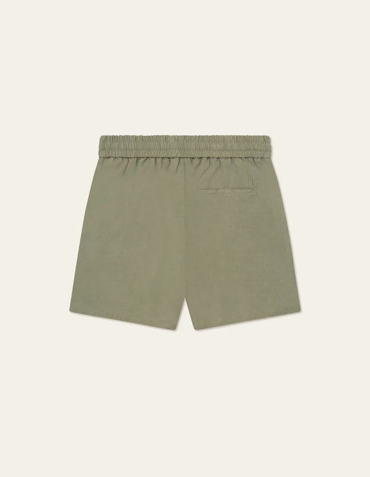 Les deux otto linen shorts lichen green