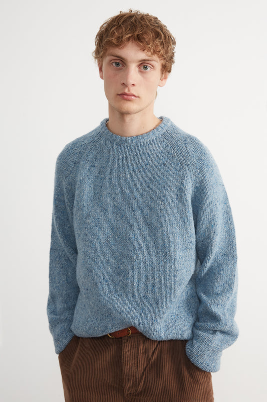 Edmmond paris sweater plain light blue
