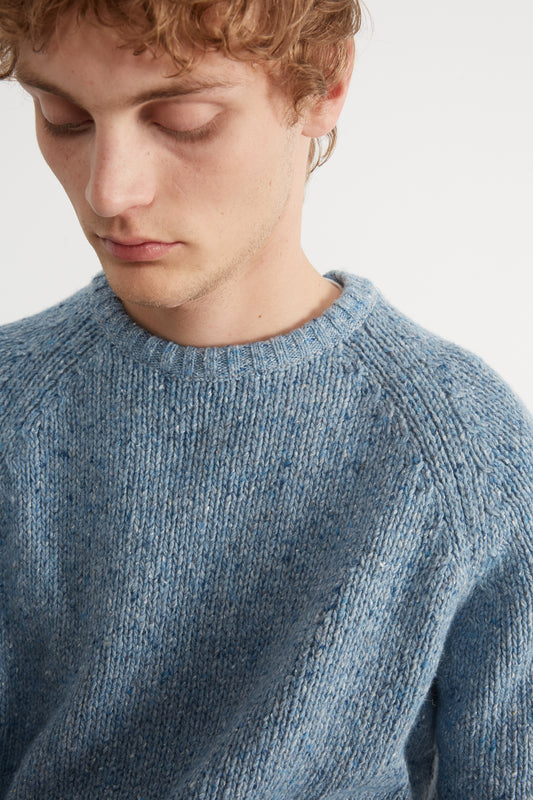 Edmmond paris sweater plain light blue