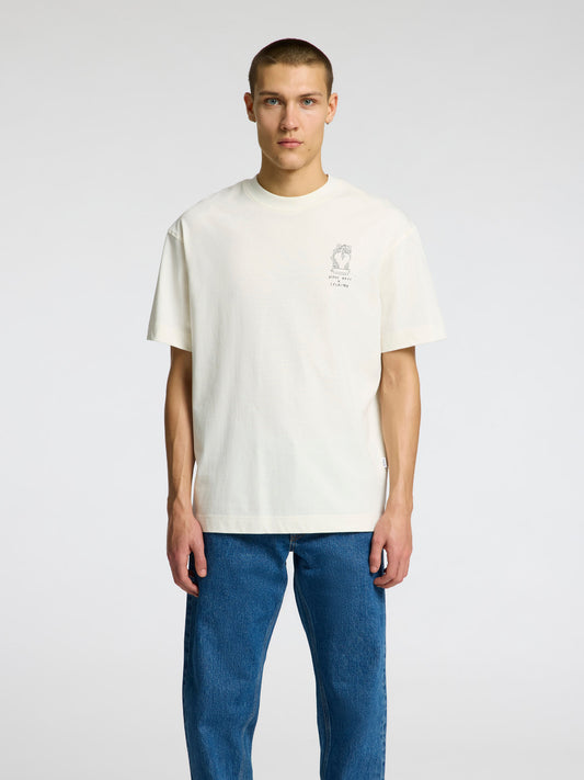 Selectedhomme slhrelaxnic license tee egret