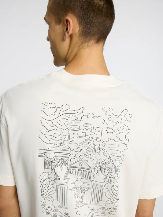 Selectedhomme slhrelaxnic license tee egret
