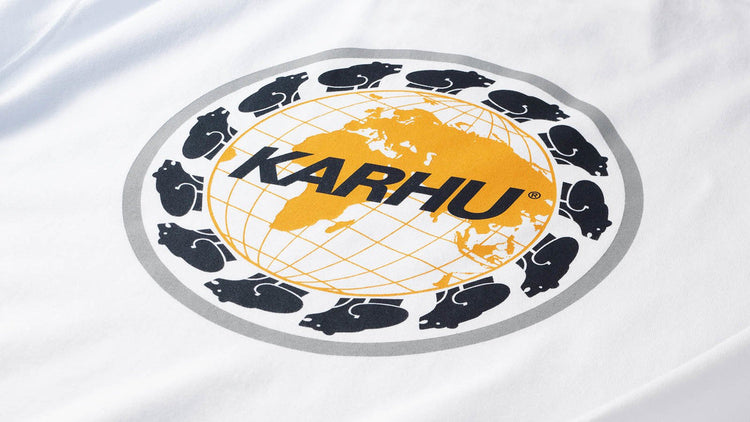 Karhu worldwide t-shirt white india ink