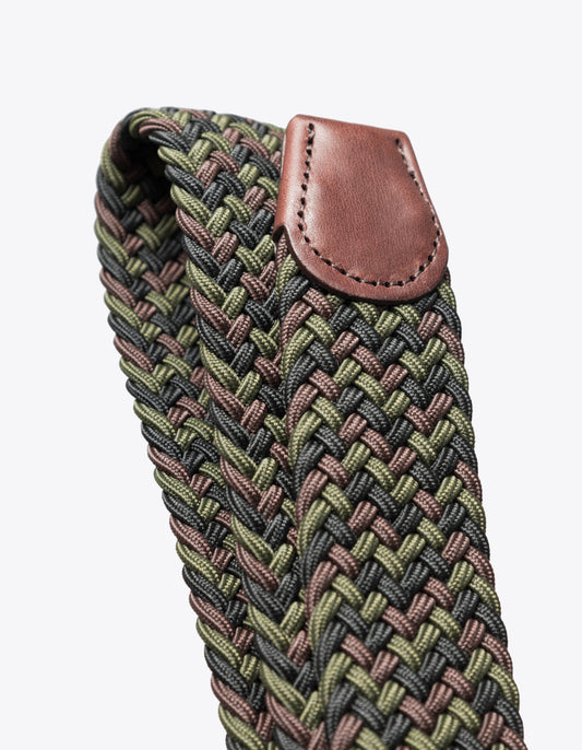 Les deux walker webbing belt coffee brown olive night