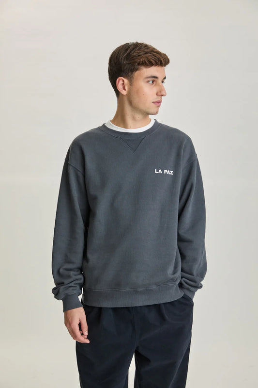 La paz xavier print sweatshirt black sand circle