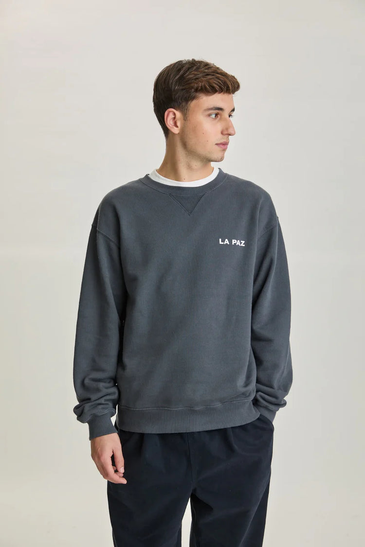 La paz xavier print sweatshirt black sand circle