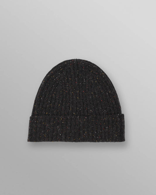 Wax london brook beanie donegal charcoal