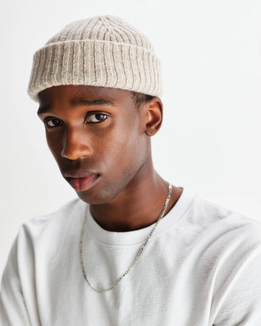 Wax london brook beanie donegal natural