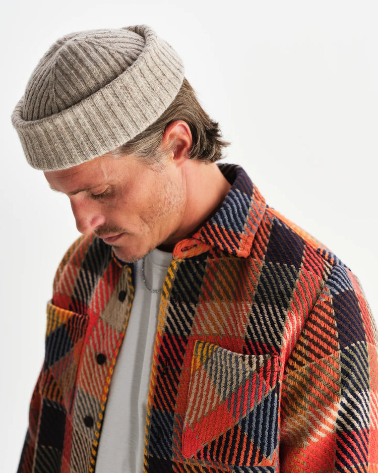Wax london brook beanie donegal natural