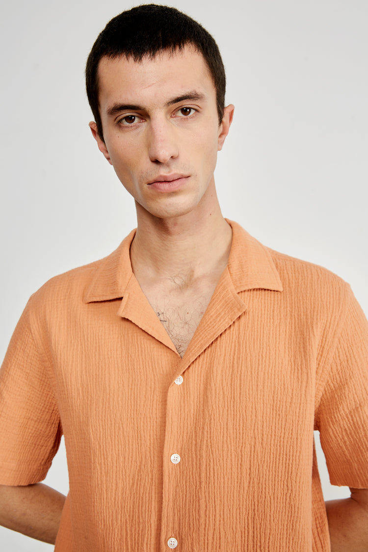 Edmmond gardener short sleeve shirt plain orange