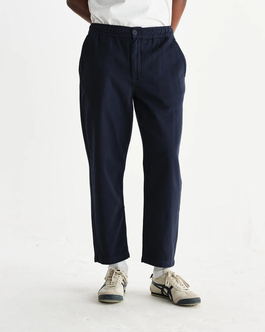 Wax london kurt trouser organic twill navy