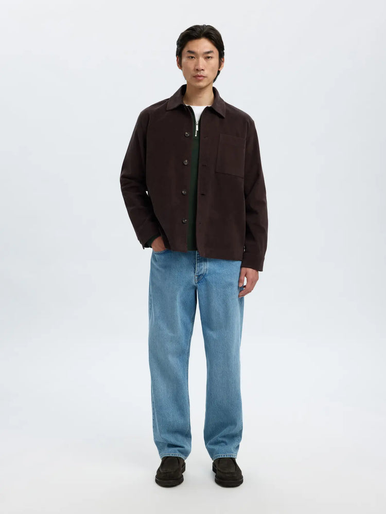 Selectedhomme slhteller fn relaxed half zip polo deep forest