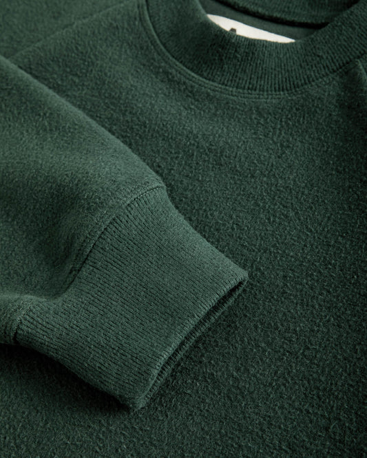 La paz cunha fleece sweatshirt dark green fleece