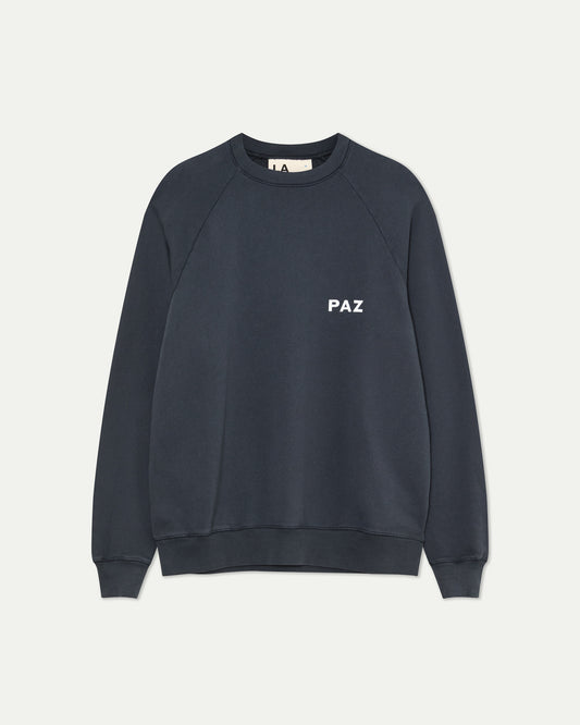 La paz cunha logo sweatshirt paz dark navy