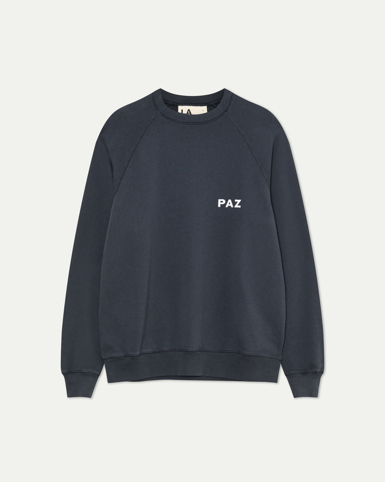 La paz cunha logo sweatshirt paz dark navy