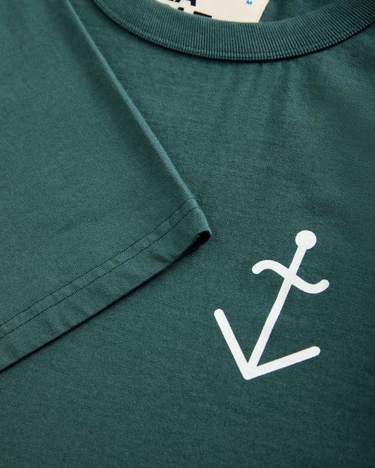 La paz dantas logo t-shirt dark green off white