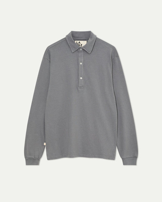 La paz mesquita long sleeve polo black sand