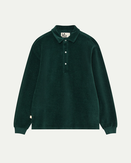 La paz mesquita long sleeve polo ribbed dark green