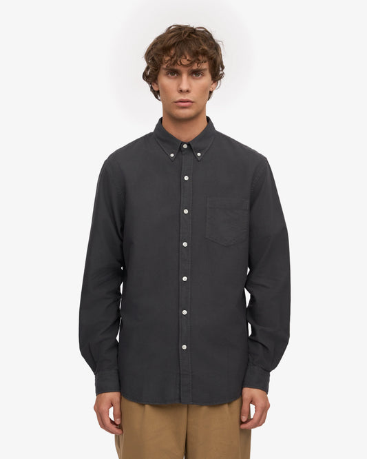 Colorful standard organic button down shirt cs4002 lava grey