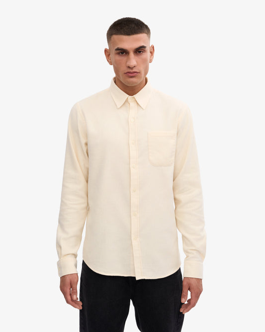 Colorful standard organic flannel shirt cs4006 ivory white