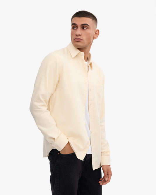 Colorful standard organic flannel shirt cs4006 ivory white