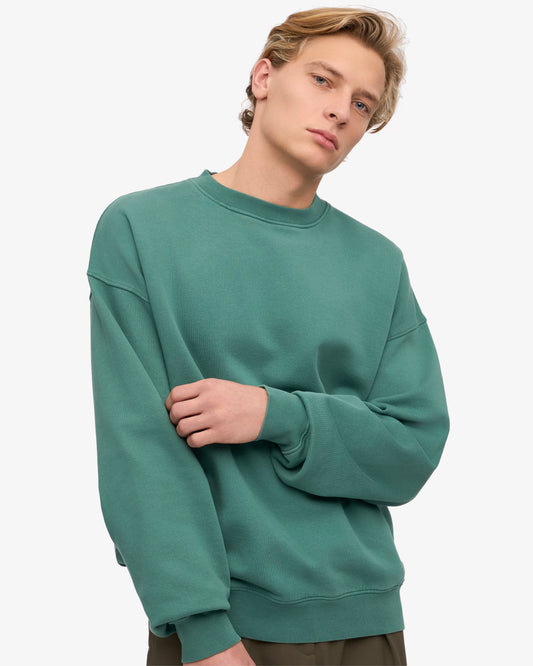 Colorful standard organic oversized crew sweat cs1012 pine green