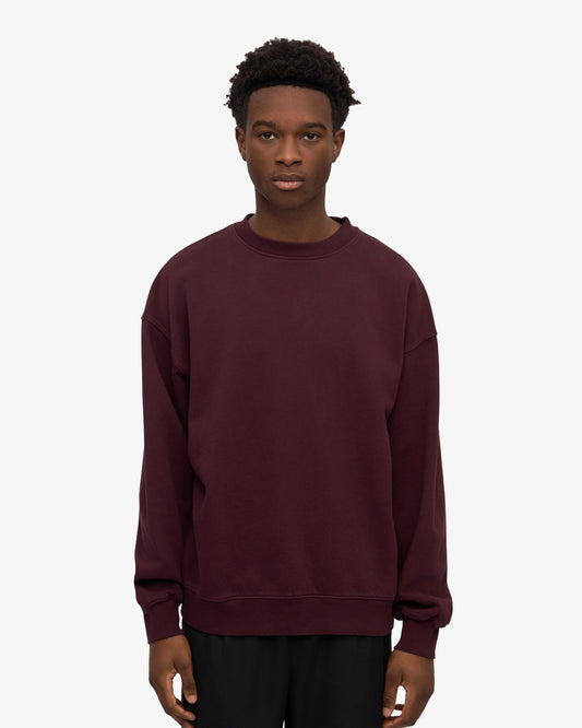 Colorful standard organic oversized crew sweat cs1012 oxblood red