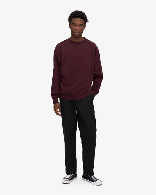 Colorful standard organic oversized crew sweat cs1012 oxblood red