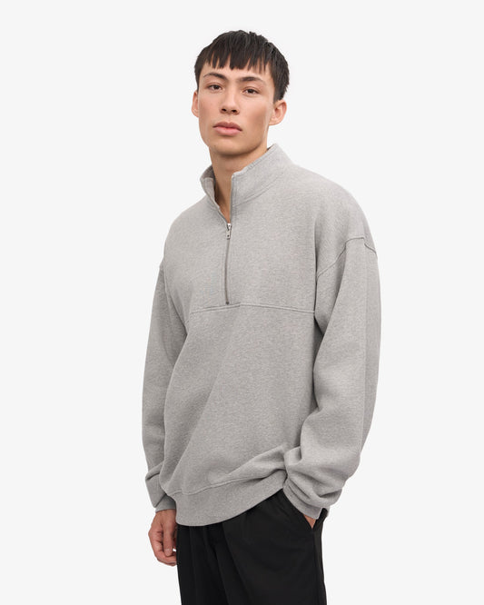 Colorful standard organic quarter zip sweat cs1014 heather grey