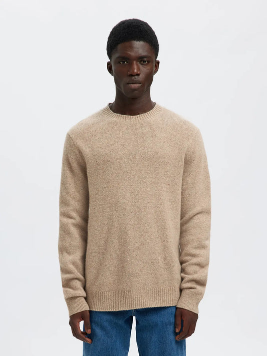 Selectedhomme slhneil knit neps oatmeal