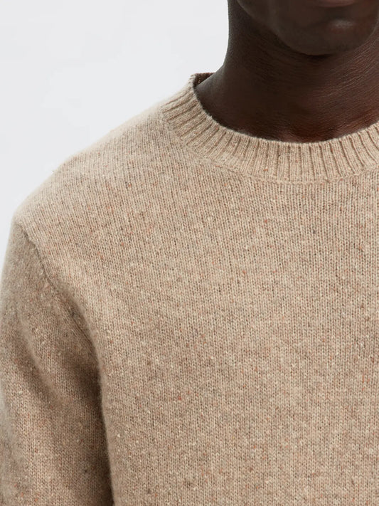Selectedhomme slhneil knit neps oatmeal