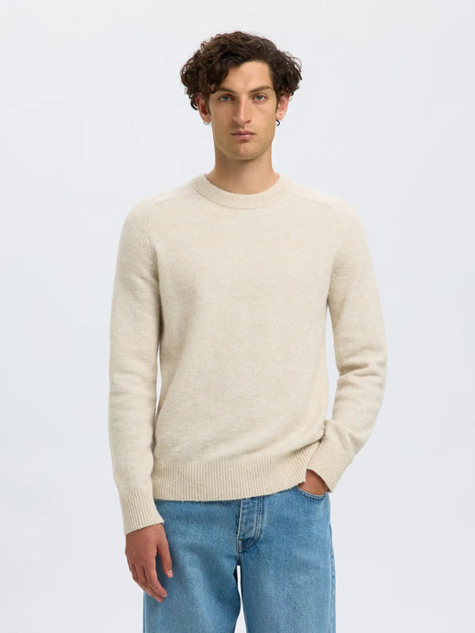 Selectedhomme slhrai knit oatmeal melange