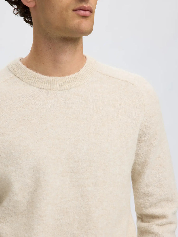 Selectedhomme slhrai knit oatmeal melange