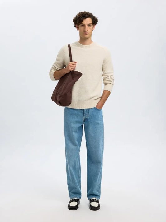 Selectedhomme slhrai knit oatmeal melange