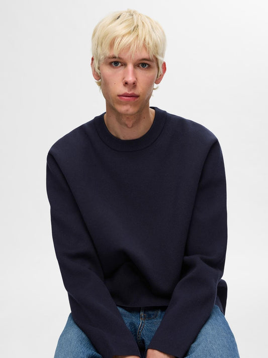 Selectedhomme mike knit relaxed sky captain