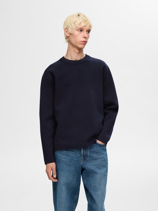 Selectedhomme mike knit relaxed sky captain