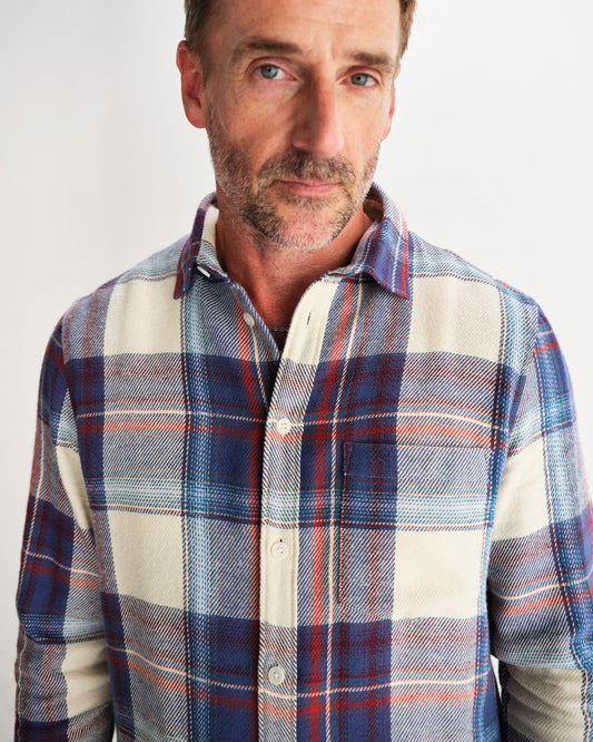 Wax london shelly shirt flannel check blue multi
