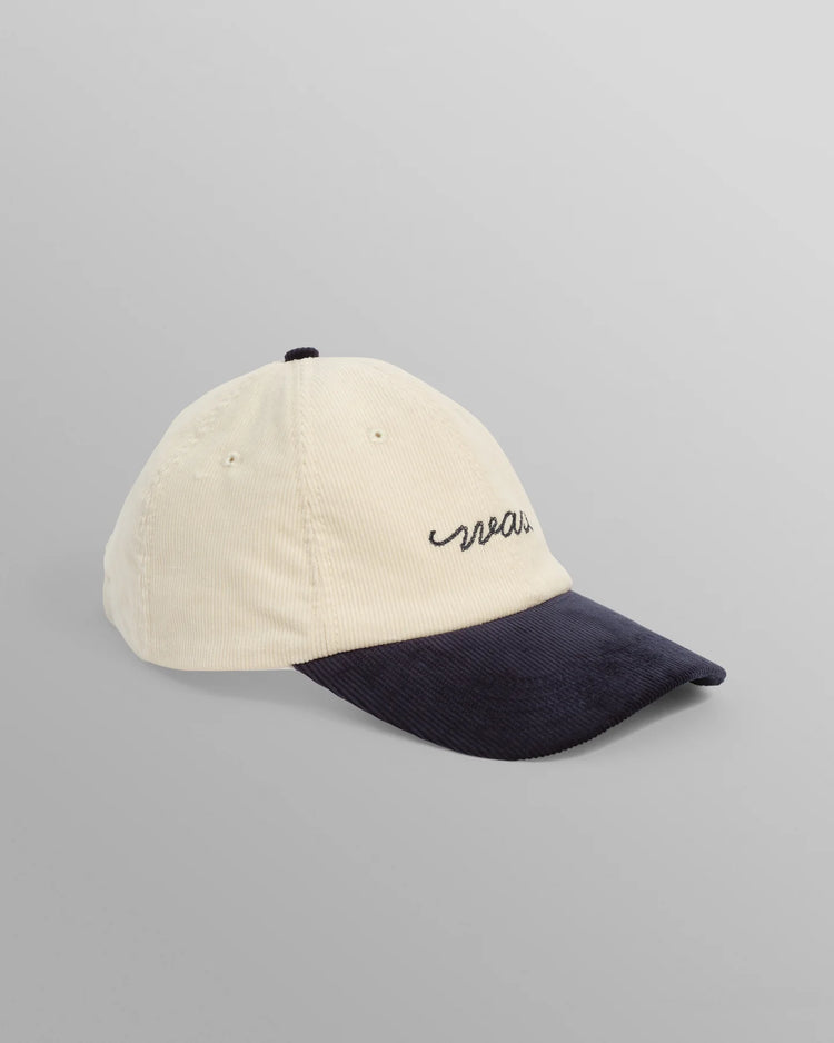 Wax london spencer sports cap cord ecru navy