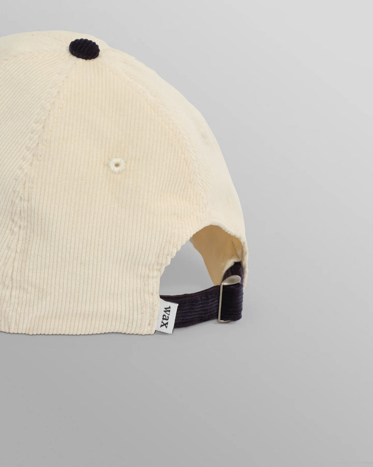 Wax london spencer sports cap cord ecru navy