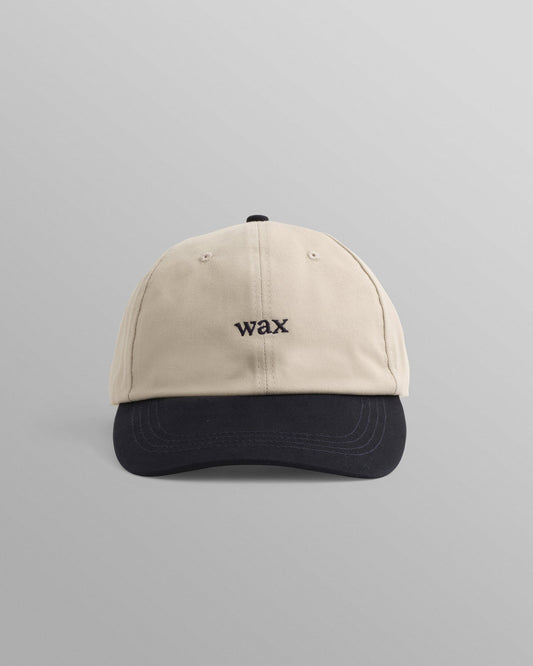 Wax London sports cap cotton twill stone navy