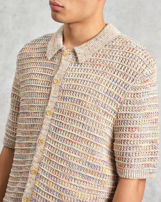 Wax London tellaro ss shirt rainbow twist multi