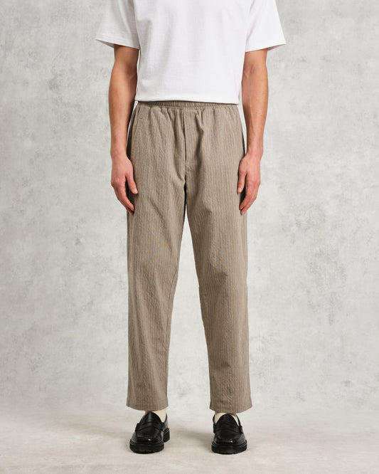 Wax London tyne trouser chalk stripe natural
