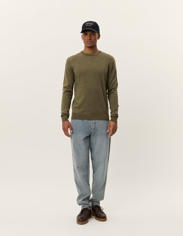 Les deux greyson merino knit military olive